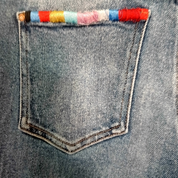 RARE Vintage Guess  Embroidered Graffiti Jeans, Y2K, Grunge,  28/26, Destroyed!! - Picture 8 of 13